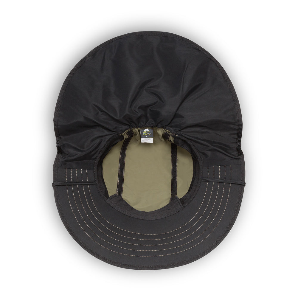 A studio photo showing a top-down view of the inside of the Adventure Hat
